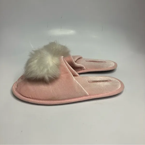 Victoria’s Secret velvet Pom slippers size‎ large - Image 3