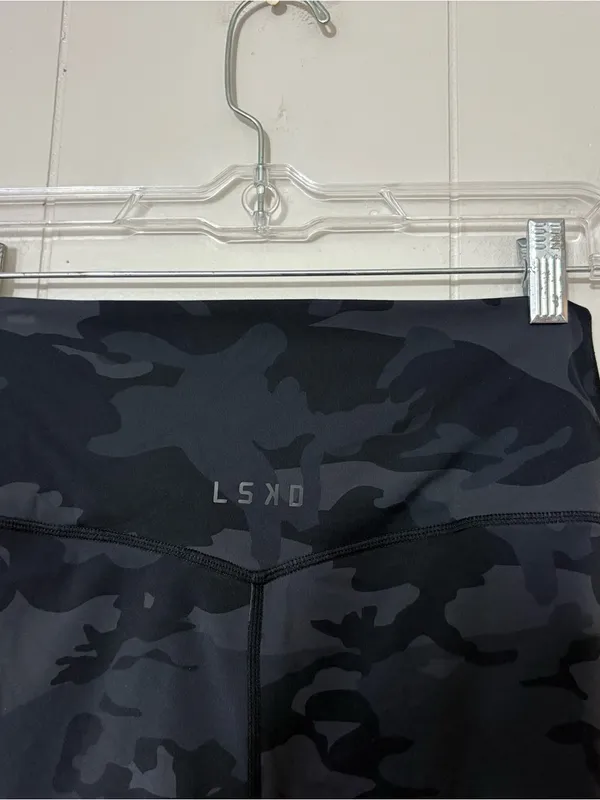 LSKD Ultra High Rise Camo Leggings Women’s Black Gray Gym Workout Yoga Pants - Image 6