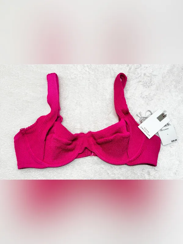 Good American Always Fits Demi Bikini Top Size Large - Image 4