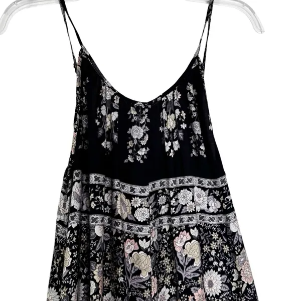NWT FATE Navy Floral Wide Leg Jumpsuit Boho Flowy Sleeveless Size M - Image 7