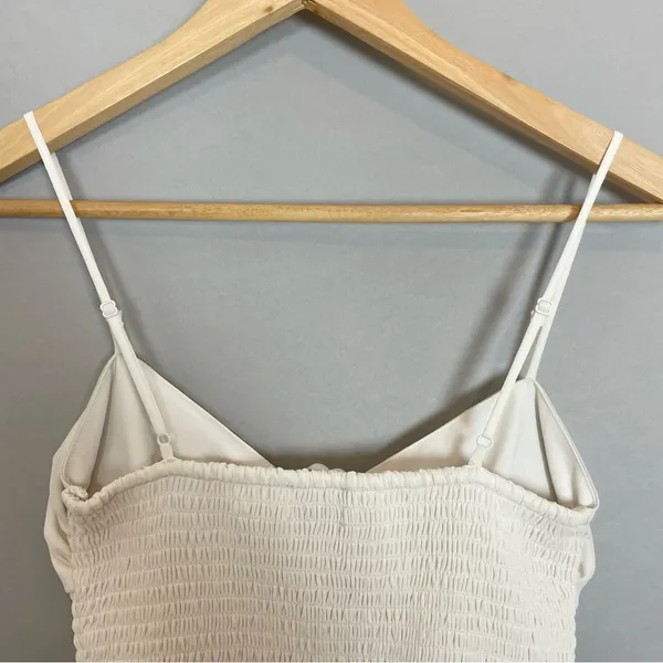 Aritzia Wilfred Ballet Camisole Top White Shirred Smocked Chiffon‎ Size XS Tank - Image 9
