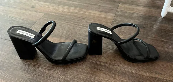 Steve Madden Women's Lilah Heeled Sandal Black - Image 5