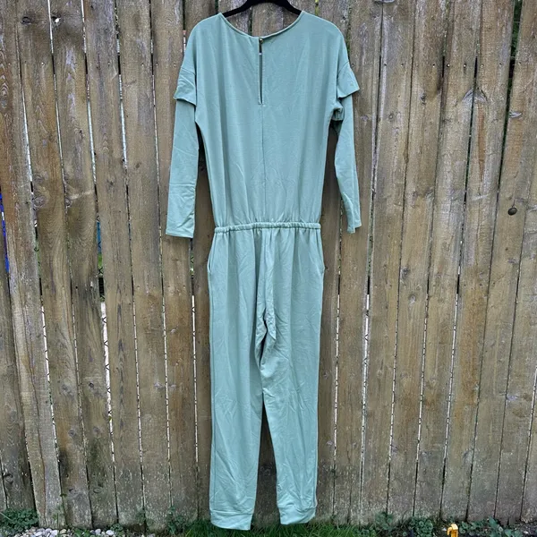 Matilda Jane Resting Day Sage Green Knit Jumpsuit XS - Image 12