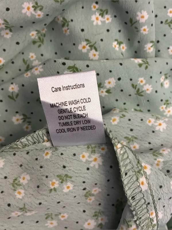 Emerald Sundae Floral Maxi Dress Smocked Bodice Mint Green S Juniors - Image 4