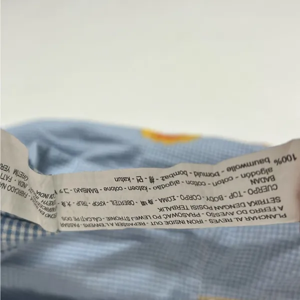 Zara gingham Plaid Embroidered Mini Dress Floral Balloon Sleeves Sz Small - Image 6