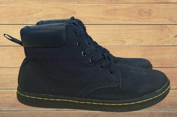 Dr Martens Maelly Women’s Black Canvas Ankle Boots Booties Lace Up Size US 10 - Image 3