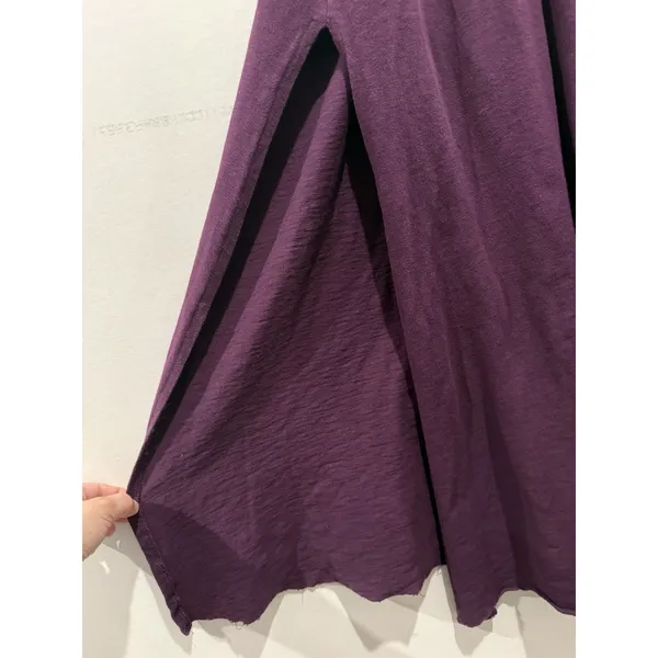 Free People Beach Andrina Maxi Dress Sz S Eggplant Purple Boho Coastal Side Slit - Image 5