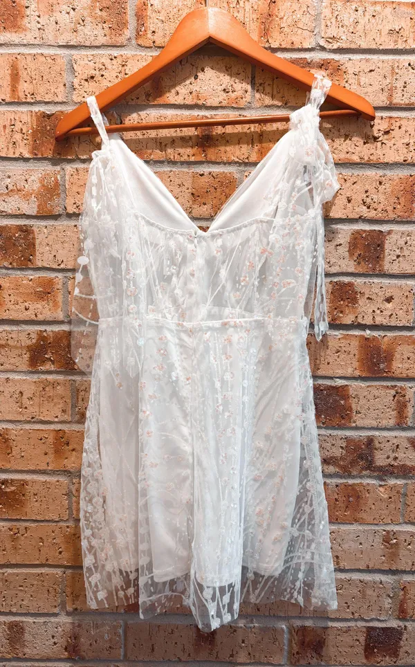 Lucy in the Sky White Sequin Dress - Image 3