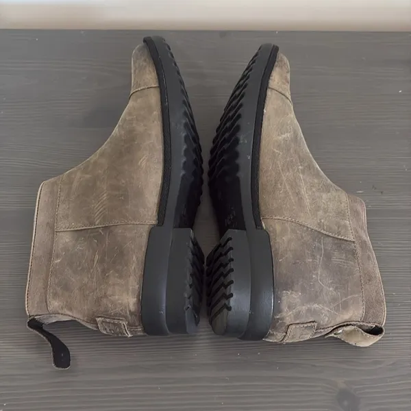 Ugg Attell Black Waterproof Leather Bootie‎ Side Zip Wool Lining Size 7.5 - Image 7