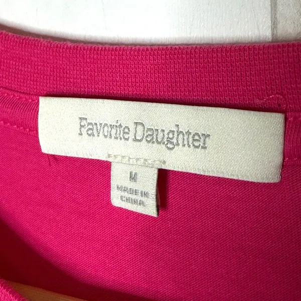 Favorite Daughter Womens Pink Graphic Tee Short Sleeve Crew Neck T-Shirt Medium - Image 5