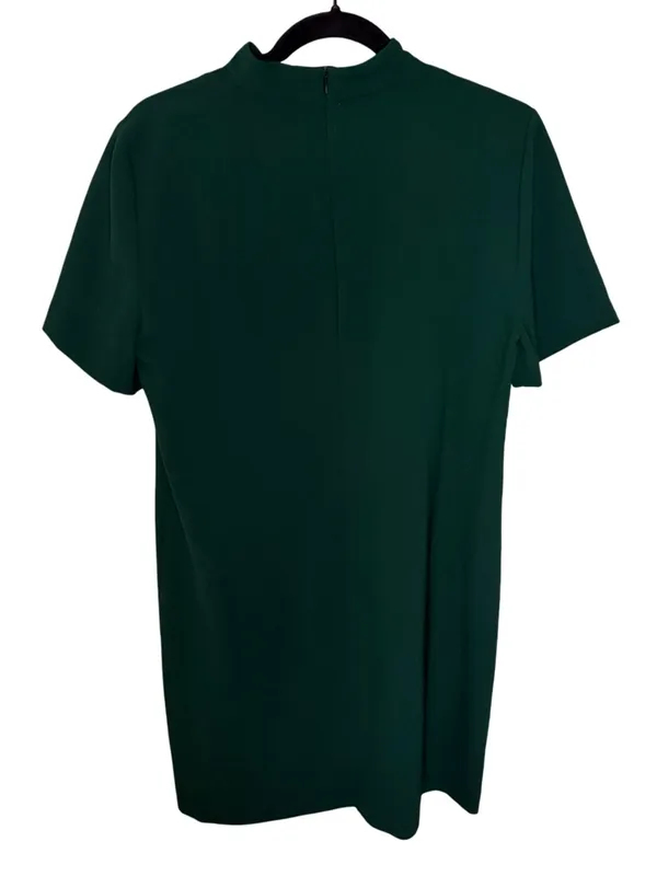 ZARA Green Choker Neck Cutout Shift Mini Dress NWOT Size M - Image 4