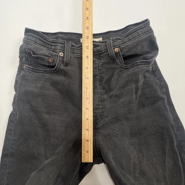 Levis Ribcage Straight Ankle Pants Women Size 28 Gray Jeans High Rise - Image 5