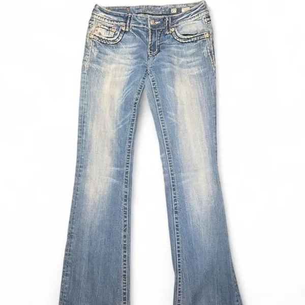Miss Me Jeans Size 27 Low Rise Bootcut J55014B32Y Y2K Western Flap Pocket - Image 2