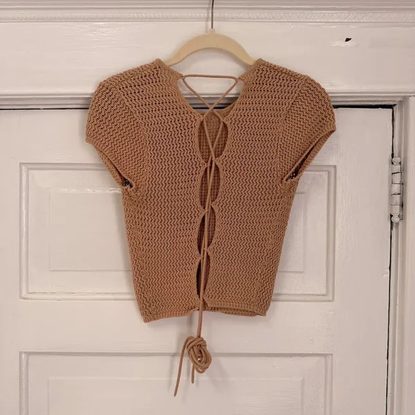 Reformation Crochet Cropped Tank Top - Image 3