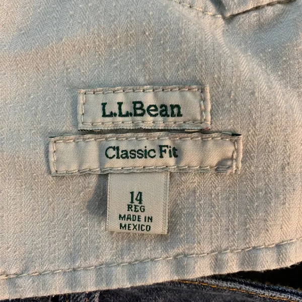 LL Bean Classic Fit Blue Jeans Womens 14 Regular‎ Dark Wash Stretch Denim 286351 - Image 3