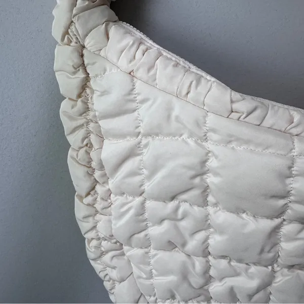 Ariana Grande Fragrances Cream Puffy Puffer Quilted Purse Bag Ulta - Image 2