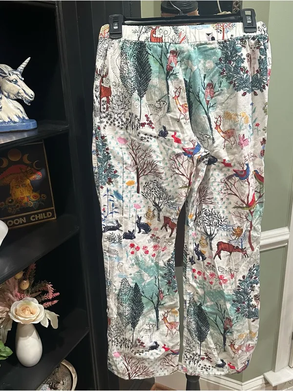 Anthropologie E by Eloise Woodland Animal Pajama Pants – Size XS - Image 9
