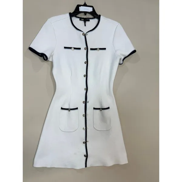 Maje Salino Tweed Mini Dress size 34 ( US 0) - Image 4