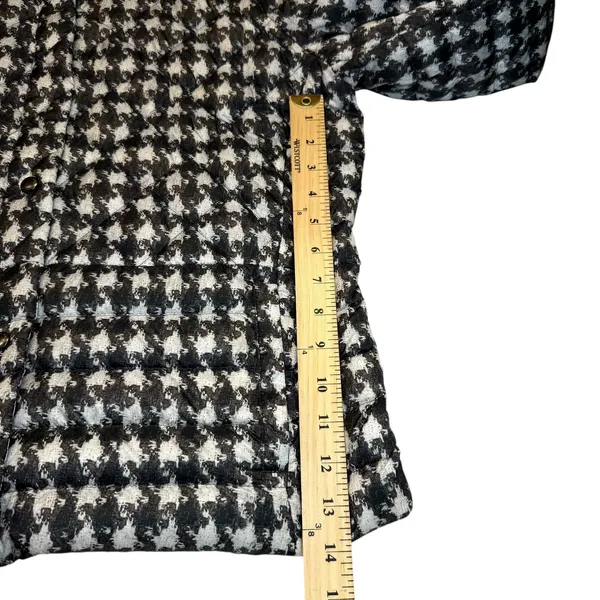Lands End Womens Houndstooth Quilted Jacket Lightweight Classic‎ Medium(10/12) - Image 7