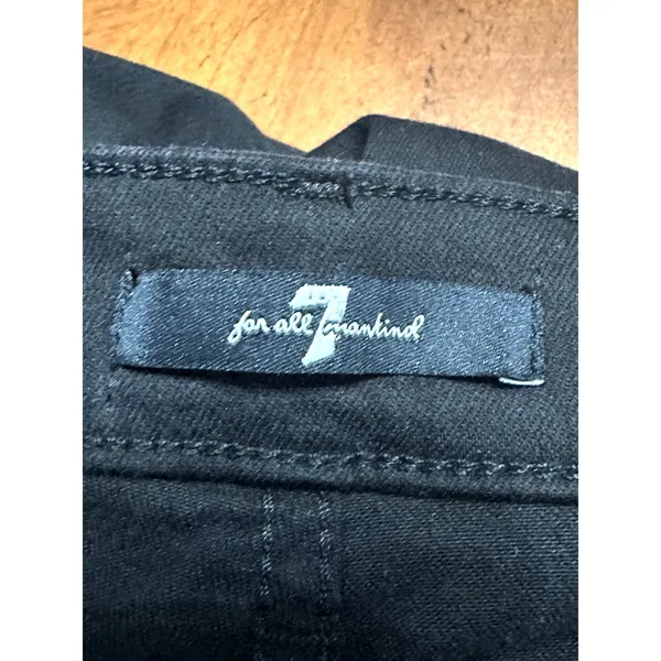 7 For All Mankind Boyfriend Jeans Slim Fit Button Zip Fly Black Women's 33 NWOT - Image 7