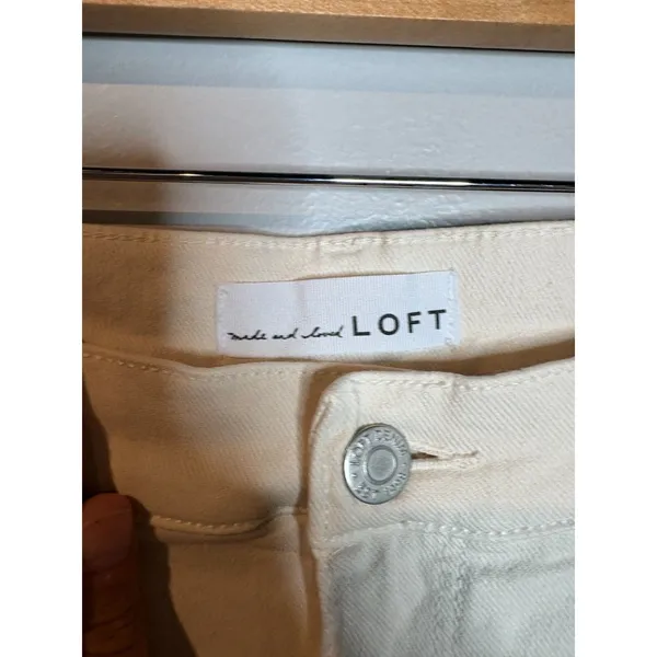 Loft cream off white The Straight jeans - Image 5