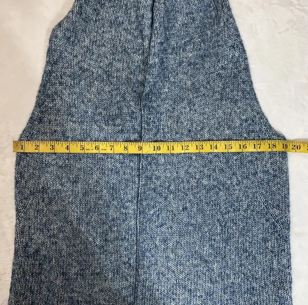 J.Jill Multi Blue Knit Open Front Draped Vest Sleeveless Sweater Xs - Image 10