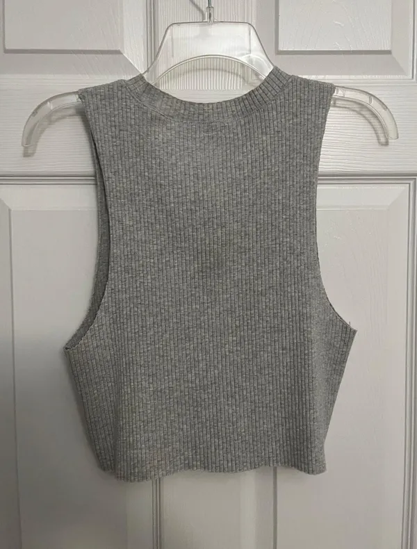 Aerie Grey Crop Top - Image 3