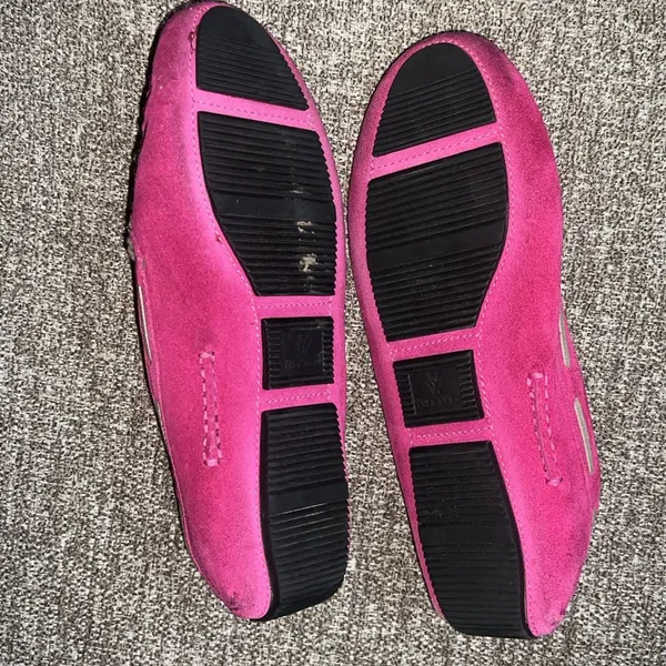 Vera Wang fuschia pink suede loafers - Image 3
