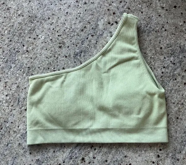 Amazon Sportneer Avocado Green Ribbed Seamless Gym Yoga Leggings Pants - Image 6