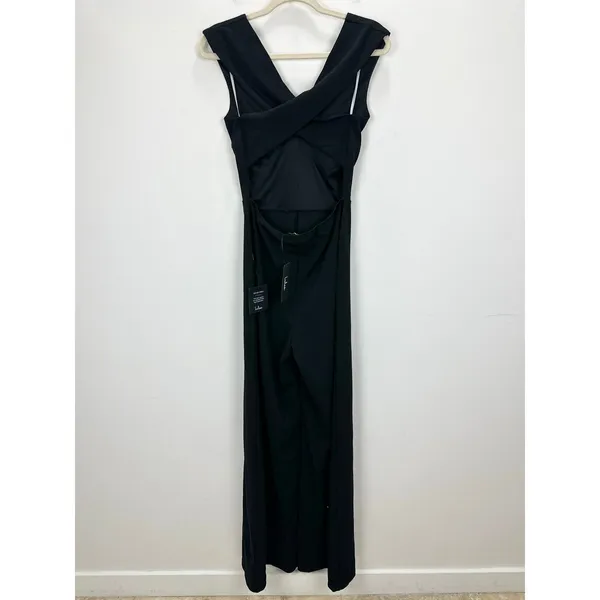 Lulus Thinking Out Loud Black Backless Jumpsuit Formal Cocktail Party Medium NWT - Image 7