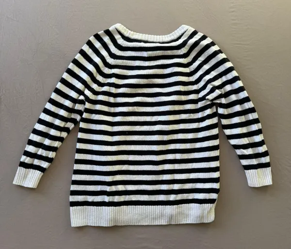Linen Blend Striped Sweater - Image 2