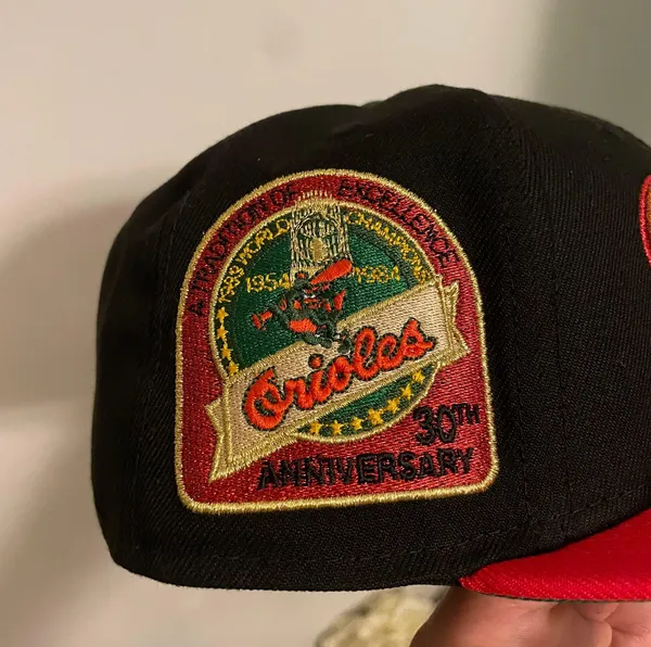 Off the dome podcast x burdeens Chicago Baltimore orioles 30th anniversary patch size 7 1/8 brand new - Image 3