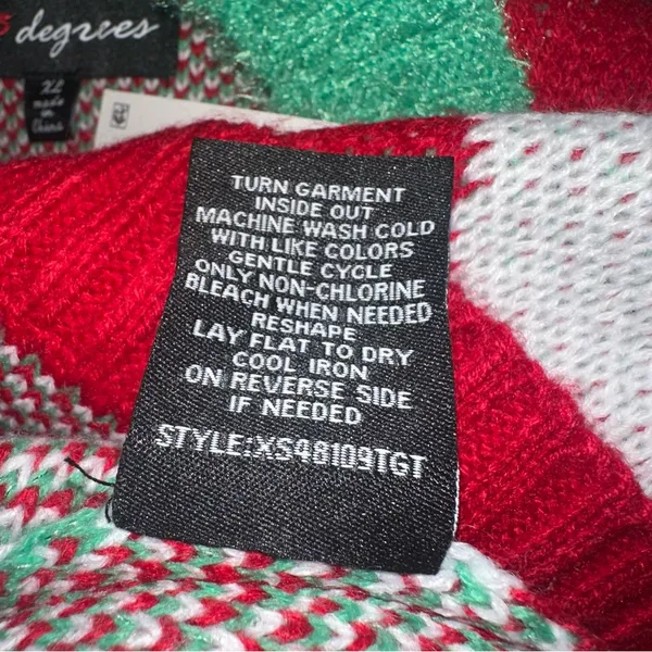 33 Degrees Christmas Tree Ugly Christmas Sweater XL NWT - Image 6