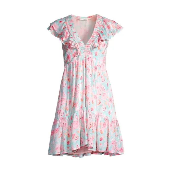 Roller Rabbit Amandine Ondika Floral Mini Dress Sz S - Image 12