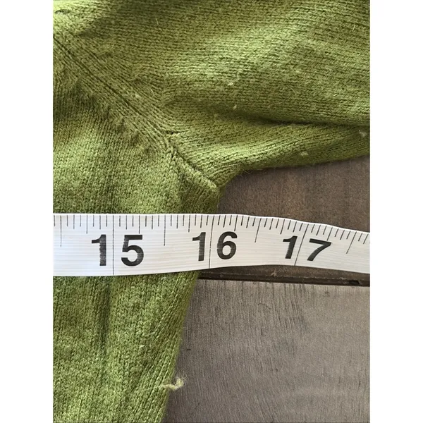 Ann Taylor V-Neck Sweater Womens Size S Green Cashmere Angora Blend Knit Soft - Image 5