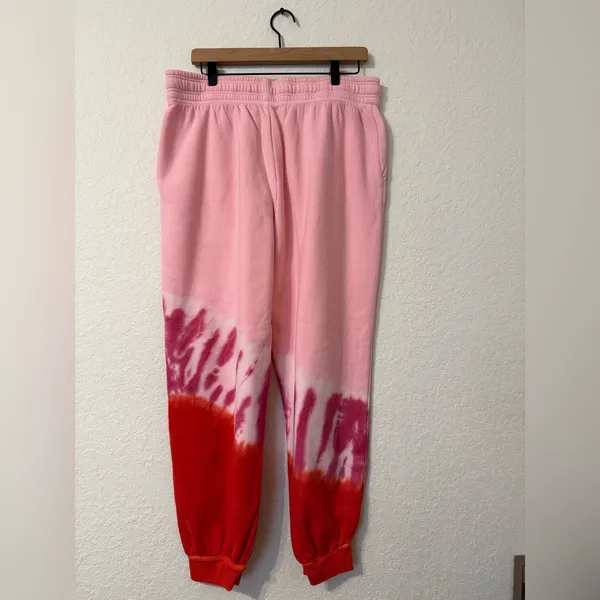 Cabana by Crown & Ivy Pink Tie Dye Joggers - Image 4