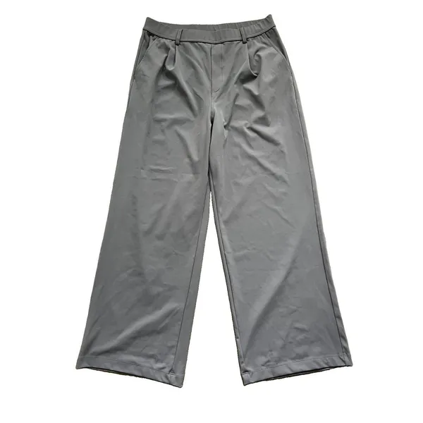Halara Flex Day Stretch High Waisted Pants Size Large Wide Leg Gray - Image 2