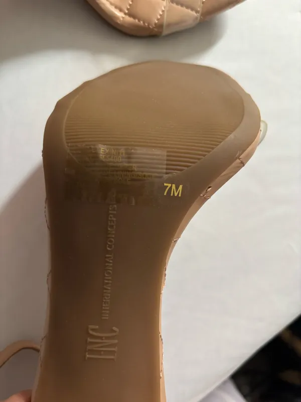 Nude dancing or church shoes..Brand Inc. clear band across toes.. - Image 4