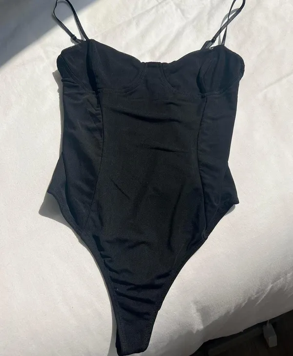 Revolve AFRM Black Bustier Bodysuit - Image 2