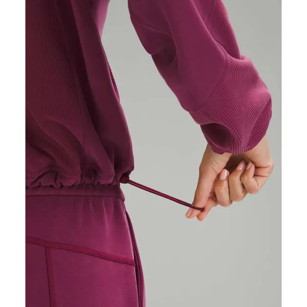 Lululemon Brushed Softstreme Ribbed Half Zip Deep Luxe 2 - Image 4