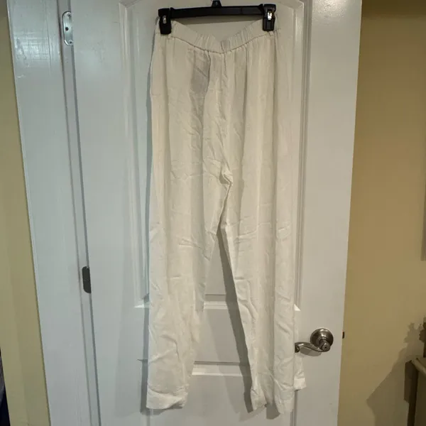 beige botany boutique linen pants White Size M - Image 5