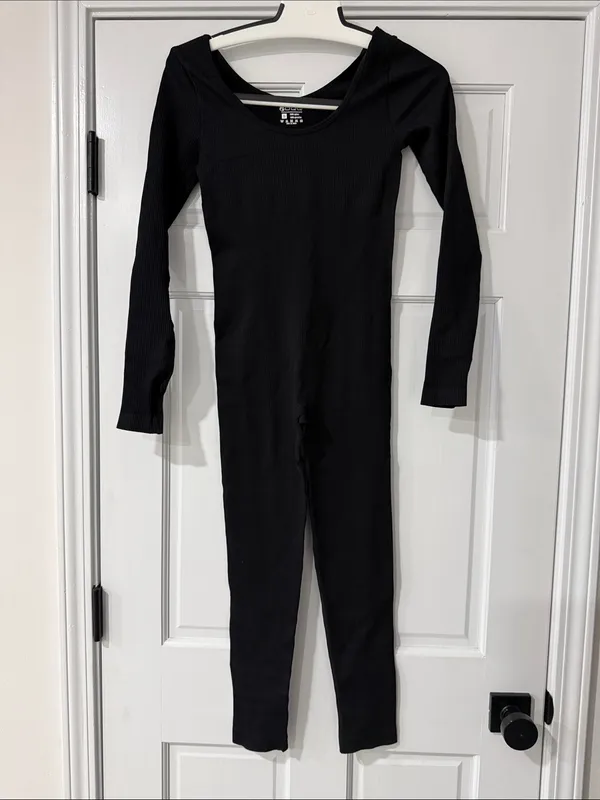 OQQ Women Long Sleeve Yoga Jumpsuits Workout Ribbed Bodysuits Pants One Piece S - Image 2