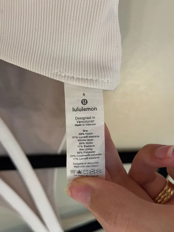 White Lululemon Tank 6 Racerback - Image 4