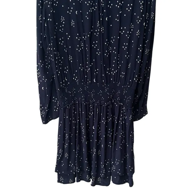 Rails Juliette‎ Navy Galaxy Long Sleeve Drop Waist Mini Dress Celestial Chic L - Image 8