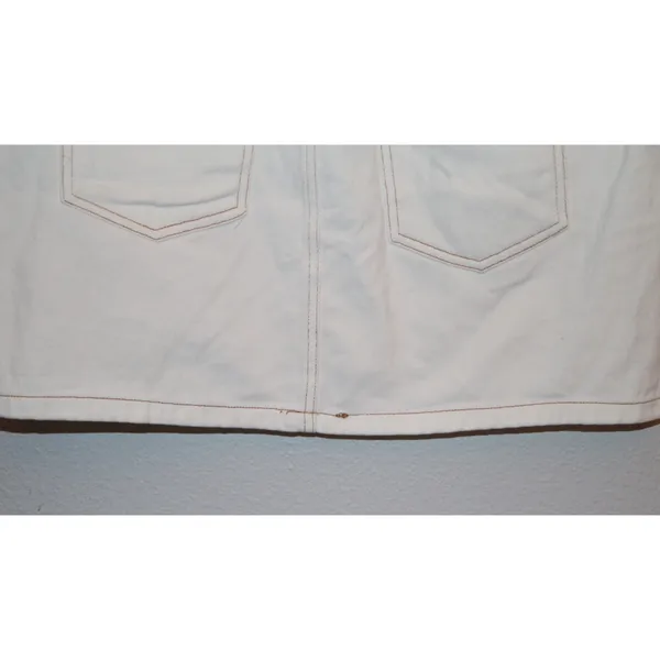 Steve Madden White Denim Cutout Mini Skirt - Image 7