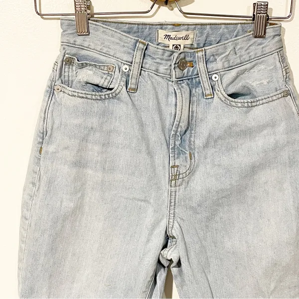 Madewell Size 24 Petite Curvy Perfect Vintage Jean Light Wash Denim‎ - Image 2