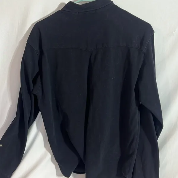 Polo by Ralph Lauren 100% cotton western pearl snap women’s size large in black - Image 5