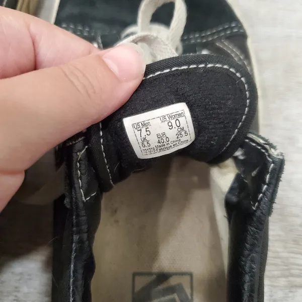 Vans Off The Wall Unisex Black Sneakers Size 7½ (Men) 9 (Women) - Image 7