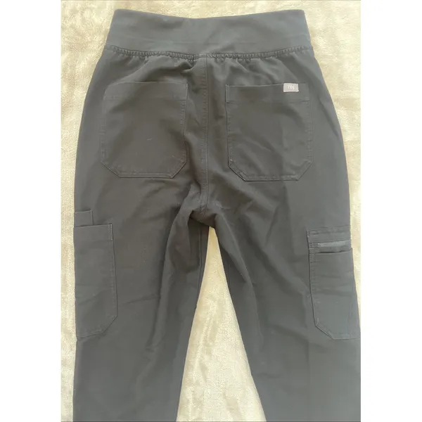 FIGS YOLA‎ Scrub Pants Women's XS Black Straight Leg Technical Collection - Image 13