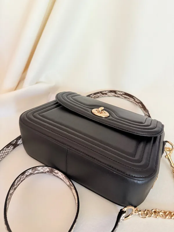 Coach MARLIE TOP HANDLE SATCHEL WITH BORDER QUILTING Bag NWT，c7236 - Image 4